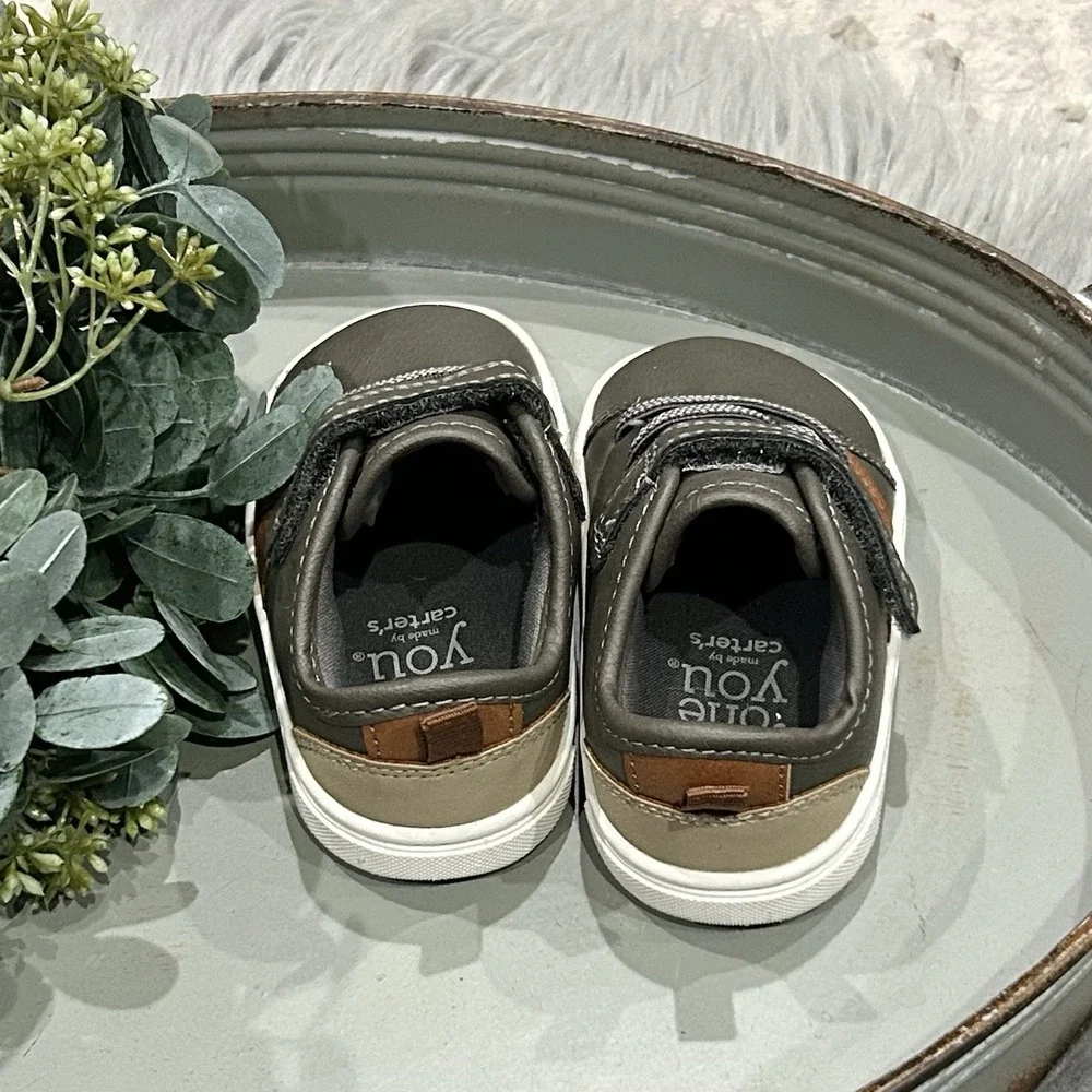 Carter's Just One You‎ Daily Slip-On Shoes Gray/Brown for Baby Toddler Size 4
